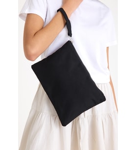 Premium Kadın Renkli Astarlı Fermuarlı Clutch El Çantası Portföy (Siyah)