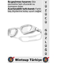 #Gözlük Yetişkin Çocuk Su Sızdırmaz Buğu Önleyici Lens Şık Ayarlanabilir Deniz Havuz Yüzücü Gözlüğü