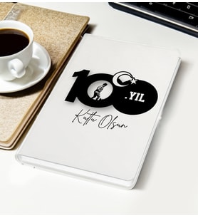 BK Gift 29 Ekim Temalı Beyaz Defter-12, Arkadaşa Hediye , 29 Ekim Hediyesi, 100.Yıl Hediyesi
