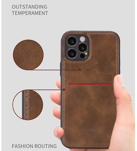 Apple iPhone 8 Kartlıklı Rich Boss Lüx Deri Kılıf Siyah