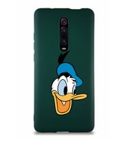 Xiaomi Redmi K20 Pro Soft Premier Kapak Donald Duck-A Tasarımlı Silikon Kılıf - Yeşil (Şeffaf)