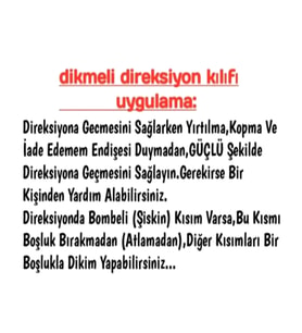 Ford Courier Dikmeli Direksiyon Kılıfı Soft Mavi İpli(38×10.5CM)