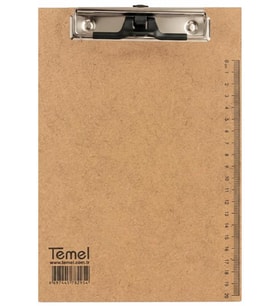 Temel A5 Ahşap Sekreterlik Metal Klipsli Kalem Tutma Aparatlı