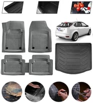 Ford Focus 2 Hatchback Uyumlu Paspas Araca Özel Bagaj Havuzu MBS Gri