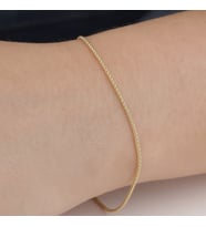 Glorria Altın 1,5 mm Popcorn Zincir Bileklik