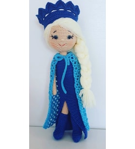 Sevimli Elsa Bebek Amigurumi Organik Oyuncak