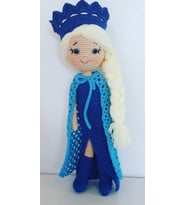 Sevimli Elsa Bebek Amigurumi Organik Oyuncak