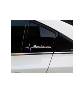 Mondeo Yan Cam Sticker Oto Kapı 20 Cm X 7 Cm Hologram c39