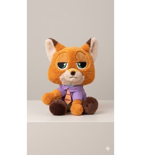 Zootopia  Nick Wilde Karizmatik Tilki Pelüş Oyuncak - 30 cm Uyku Arkadaşı (Kahverengi)