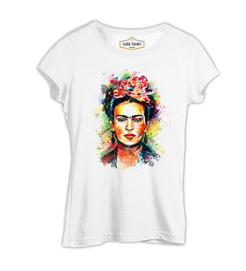 Frida Kahlo 2 Beyaz Kadın Tshirt