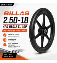BİLLAS 2.50-18 TL 40P 4PR BL012 MOTOSİKLET LASTİĞİ