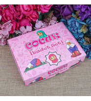 İsme Özel Çocuk Seccadesi ve Eğitici Kitabı Namaz Seti  - Pembe 45x82 cm - 110 gr - Tesbih