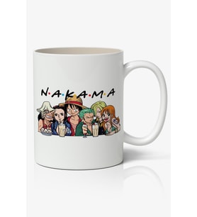 One Piece Nakama Anime Temalı Baskılı Kişiye Özel Kupa Bardak - Sevgiliye Arkadaşa Hediye (Beyaz)