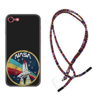 Apple iPhone 5 6 7 8 Plus Se XR Kılıf Boyun Asklı Rasta Silikon Nasa 1326
