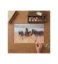 Üç Arkadaş Zebralar Tasarımı 240 parça Ahşap Puzzle Ahşap Kutuda MP08195