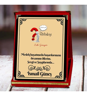 Bilirkişi Baskılı Plaket (1. Tasarım)  Kişiye Özel (Kırmızı)