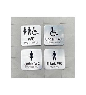 Kadın & Erkek & Engelli Wc & Wc Yönlendirme Seti