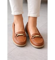 Trendyshose 24109 Tam Anatomic Deri Yazlık Garantılı Erkek Ayakkabı (Taba)
