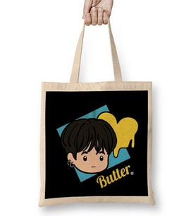 K Pop Chibi Suga Butter Bez Çanta Uzun Saplı