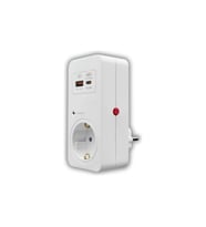 F3338 Akım ve Şok Korumalı Tekli Priz – USB & Type-C Şarj Girişli