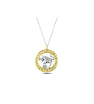 ?Gümüş Gold Boğa Burcu Kolye CSR2183105