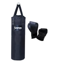 Desfabe Polydes 80x25 Cm Kolonlu Boks Kum Torbası Siyah+Eldiven