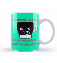 Funny Coffee Drinks Lover Gift Quote   Vintage Retro Rainbow Style Kupa Bardak Porselen