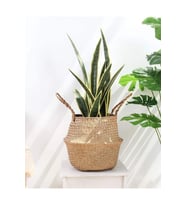 Naturel Katlanabilir Hasır Sepet Pinterest Stil Saksılık Düzenleyici Mutfak Düzenleyici Sepet