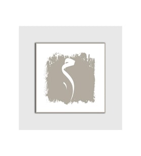DBSanatevi Mim Harfli Gri Modern Tablo 60 X 60 Cm