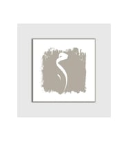 DBSanatevi Mim Harfli Gri Modern Tablo 60 X 60 Cm