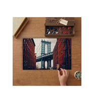 George Washington Köprüsü - New York Tasarımı 240 parça Ahşap Puzzle Ahşap Kutuda MP03077