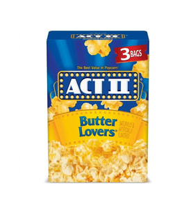 ACT II Butter Lovers Microwave Popcorn 234g