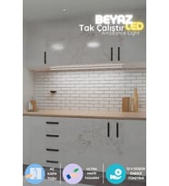 Şerit LED Mutfak tezgah altı led ışık bar aç kapa beyaz yapışkanlı 1 metre - lambader Lbeyaz6