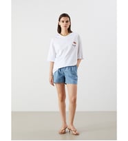 LCW Jeans İndigo Beli Kemerli Kadın Jean Şort