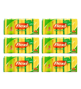 Flexi Oluklu Bulasık Sungeri 5 li x 6 Adet