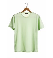 Erkek Yeşil Bisiklet Yaka Oversize Rahat Kalıp Basic T-Shirt 22Y-3400761-EK1