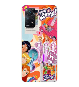 Redmi Note 11 Pro Uyumlu Totally Spies Kolaj Tasarımlı Şeffaf Telefon Kılıfı
