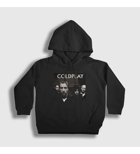 Presmono Unisex Çocuk Siyah Band Coldplay Kapüşonlu Sweatshirt 468927tt