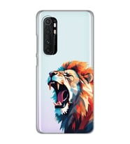 Xiaomi Mi Note 10 LITE Uyumlu Aslan Tasarımlı Şeffaf Telefon Kılıfı