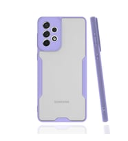 Galaxy A73 Kılıf Parfe Kenarları Pastel Renk Silikon Kılıf (Mor)