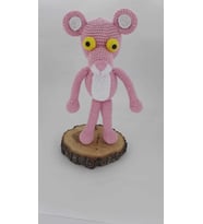 Pembe Panter Amigurumi Organik Oyuncak