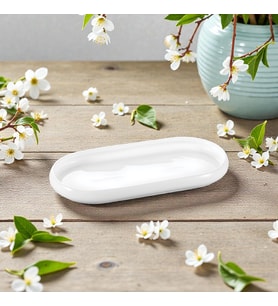 MİEN MİE POR25073 Sunumluk Porselen Oval Büyük (Beyaz)