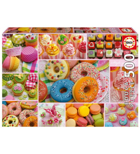Educa Puzzle - 500 Parça Tatlı Parti Kolajı Puzzle - 19904 - Sweet Party Collage