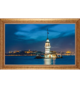 ALTIN ÇERÇEVELİ PASPARTULU TABLO CR51