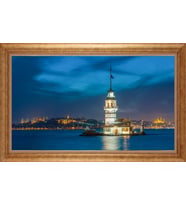 ALTIN ÇERÇEVELİ PASPARTULU TABLO CR51