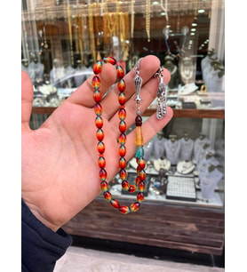Bonibon Renkler Sürmeli Toz Kehribar Tesbih