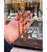 Bonibon Renkler Sürmeli Toz Kehribar Tesbih (Karışık)