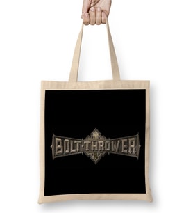 Bolt Thrower Logo Bez Çanta Uzun Saplı