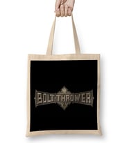 Bolt Thrower Logo Bez Çanta Uzun Saplı