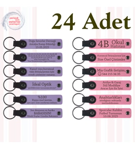 Mor Menekşe & Pembe, 24’lü Set, Kişisel Deri Hediyelik, Kurumsal Seminer Katılımcılarına Hediye